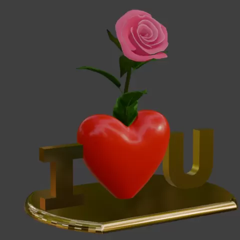 ❤️Valentine's day heart and Vase I Love U - Vase coeur I Love U