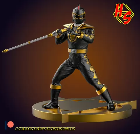 Black Dino Thunder Statue