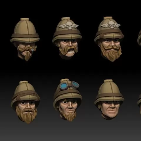 Faces British Empire Explorers