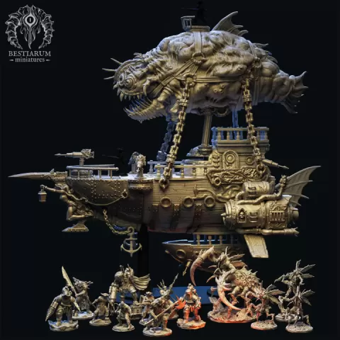 Narwhal, the Iron Ship | Roilsea Corsairs | Pirate by Bestiarum Miniatures