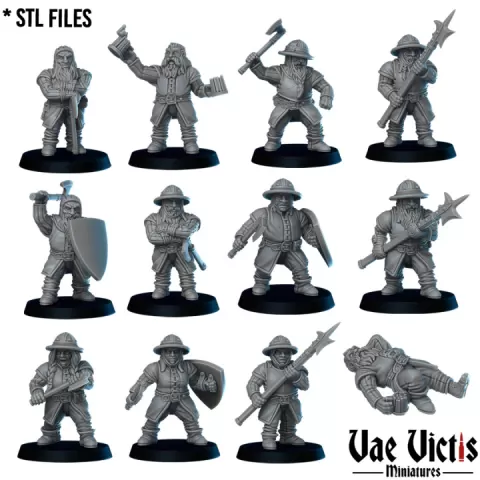 Dwarf Guards [PRE- SUPPORTED] by Vae Victis Miniatures