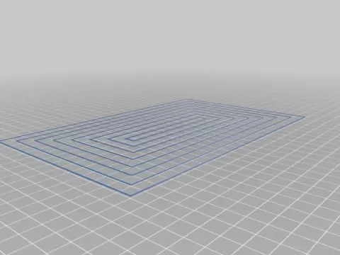 Concentric Rectangle Bed Level - Replicator Dual / FlashForge Creator Pro / PowerSpec Pro 3D / 225mm x 145mm bed
