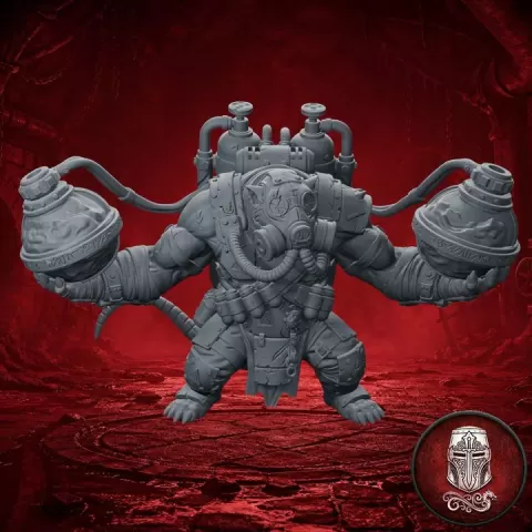 Heavy Chemical - Vermin Mutated Chemical | 32mm Fantasy Wargame by Guillermo Montero Santiago