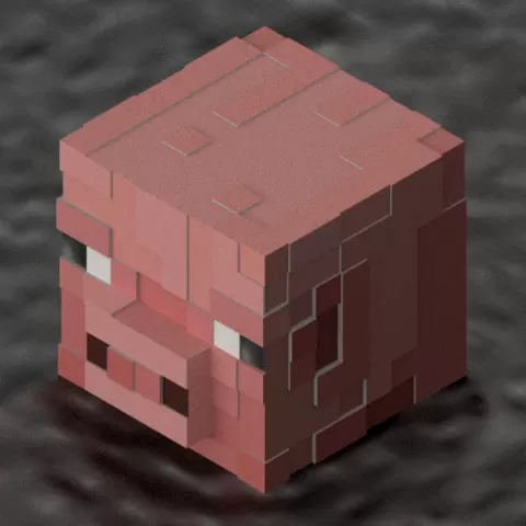 MINECRAFT PIG HEAD