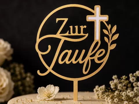 Zur Taufe Cake Topper