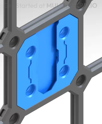Lite Rail - Small Threads - Square Plate Snap