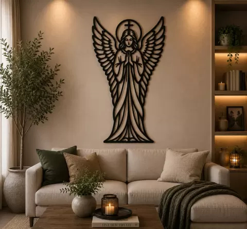 Praying Angel 2D Wall Art.3mf