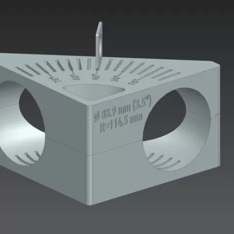 Marking and cutting aid for pipe elbows /Marking and cutting aid for pipe elbows (Ø88.9mm (3.5") R=114.5mm)