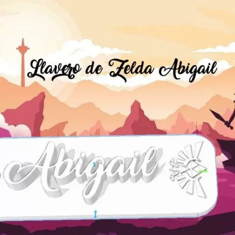 ZELDA KEYCHAIN WITH NAME ABIGAIL