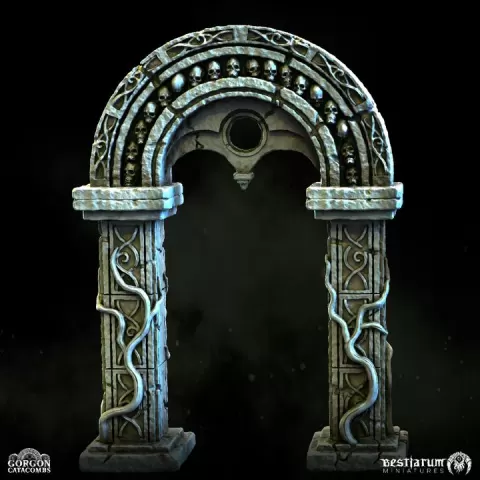 Church Entrance | Gorgon Catacombs | Terrain - Fantasy by Bestiarum Miniatures