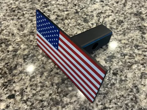 1.25 inch American Flag Hitch Cover