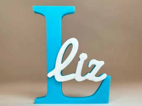 Placa de Identificação 3D - Liz
