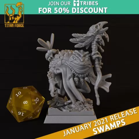 Quag The Mystic - Swamps - Titan Forge Miniatures January 2021 by Titan Forge Miniatures