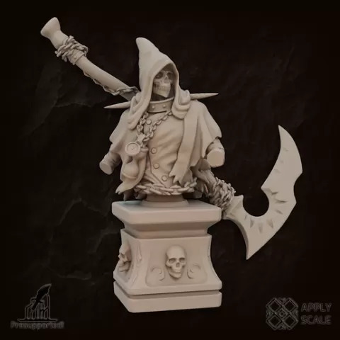 Grim Reaper bust model