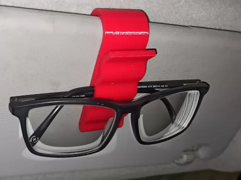 Glasses holder for car sun visor