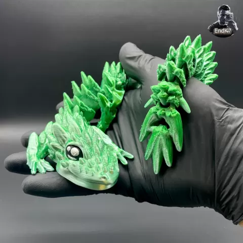 Spiky Mountain Dragon - Articulated - Print in Place - No Supports - Fantasy