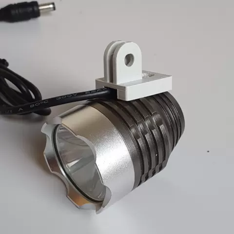 T6 LED Bike light fixture for GoPro by Marc Hooghiemstra