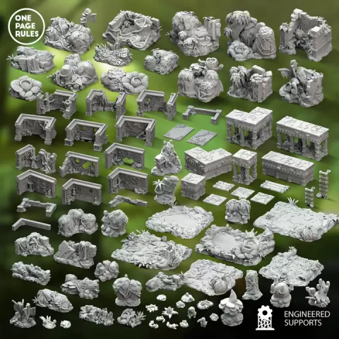 Jungle/Xenos Terrain & Bases - Bundle by One Page Rules