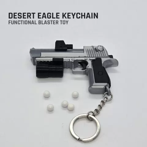 Desert Eagle Keychain — Functional Blaster Toy by Jaatinen3D