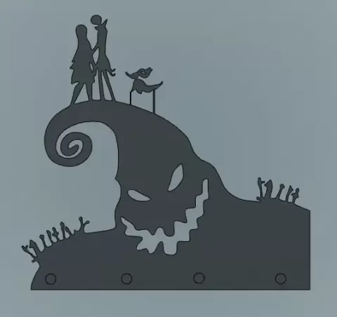 Nightmare Before Christmas KeyHolder.stl