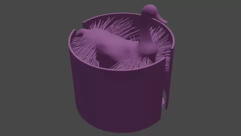 Hairy Horse Duck - Hairify - Remix of horseduck by horseduck3dprinting