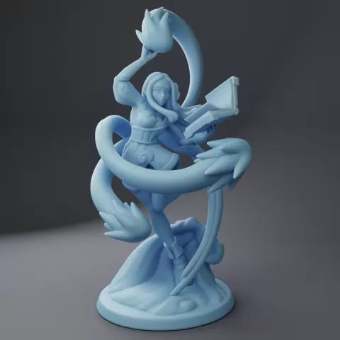 Ellie the Water Genasi Mage ( Water Genasi Wizard / Sorcerer ) by Twin Goddess Miniatures