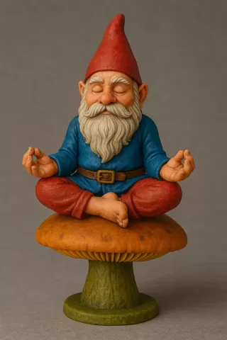 Meditating gnome