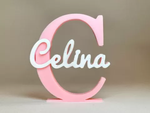 Placa de Identificação 3D - Celina
