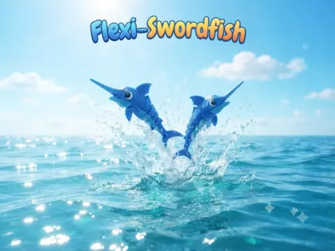 Flexi-Swordfish – Fidget Toy - Print-in-Place