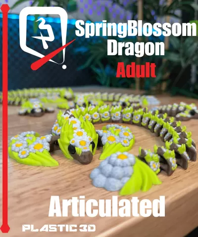Elder SpringBlossom Dragon - Articulated Supportless