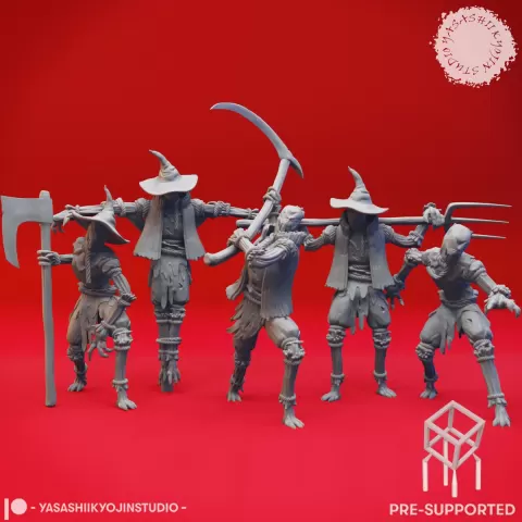 Scarecrow Horde - Tabletop MIniatures (Pre-Supported)