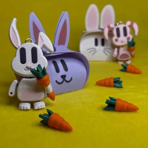 STRING-FLEX - CUSTOMIZABLE CHARACTERS KEYCHAIN - EASTER VERSION