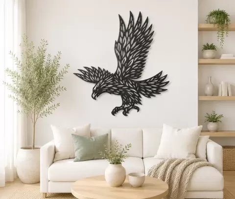 Flying Eagle 2D Wall Art.stl