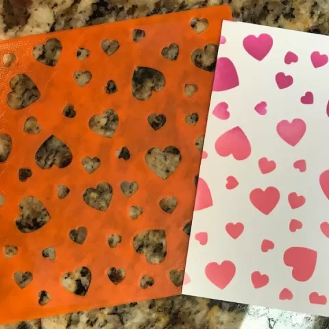Stencil - Hearts! by Mike