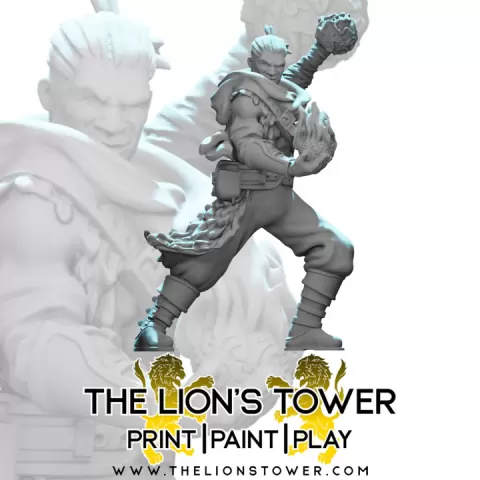 Human Male Sorcerer (32mm Scale Miniature) by The Lion's Tower Adventurers Guild