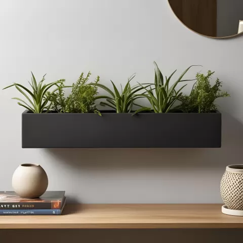 Modern,Minimalist Wall-Mounted Rectangular Planter