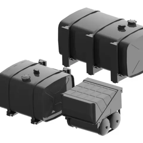 Kamaz tanks. Battery box