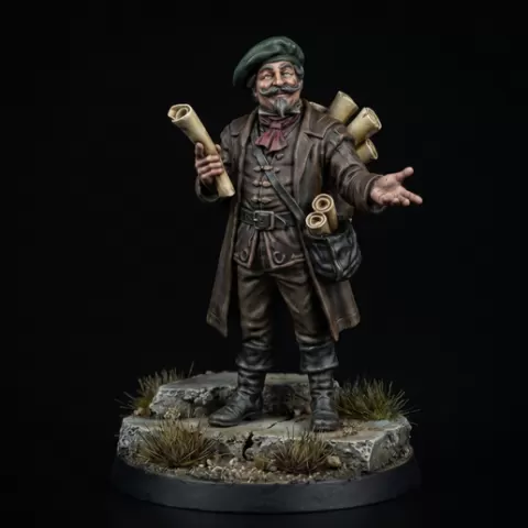 Orion Malaki Townfolk Senior Scholar – Grimdark Fantasy NPC Miniature STL Set (32mm Tabletop RPG)