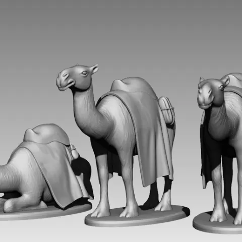 3 Camels / Camel - Nativity figurine - Christmas - Jesus' birth - Nativity play - Nacimiento, Pesebre navideño / Christmas Manger