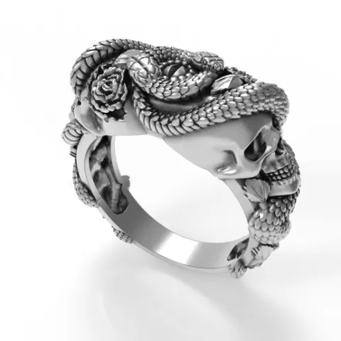 Snake skull ring