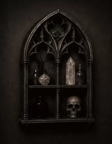 gothic arc shelf