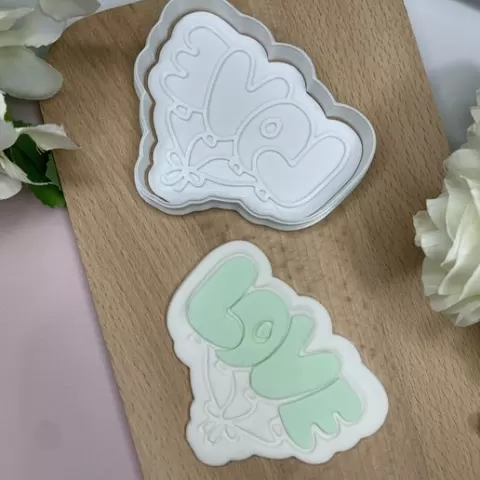 Love Balloon Cookie Cutter and stamp