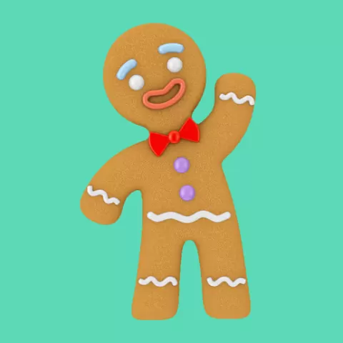 Key ring of a gingerbread cookie