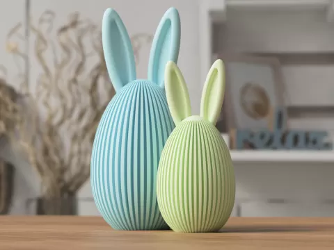 Easter Egg with bunny ears