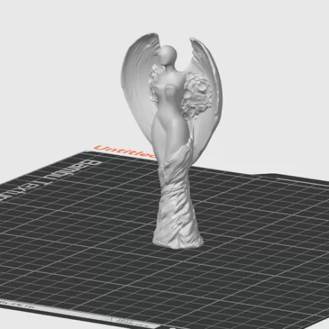 Abstract Winged Angel Sculpture