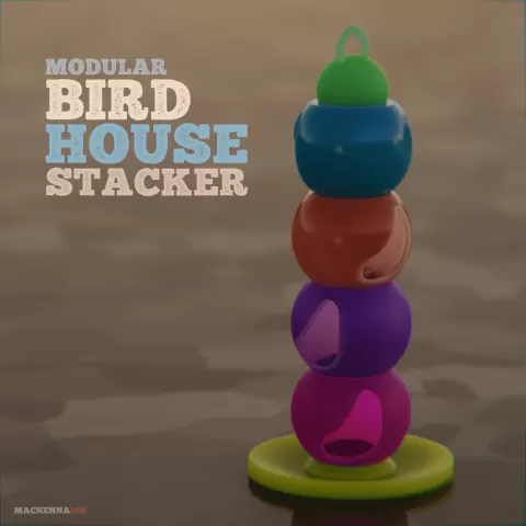 Modular Birdhouse Stacker