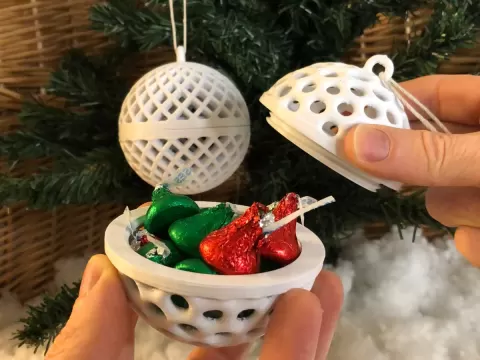 Voronoi Ornament Container (Open)