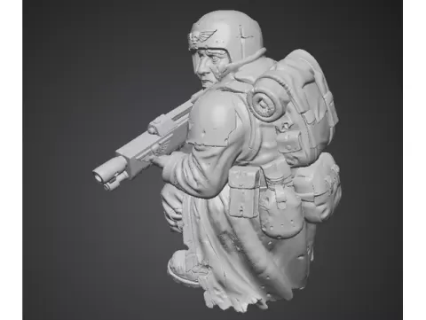 Scared guardsman