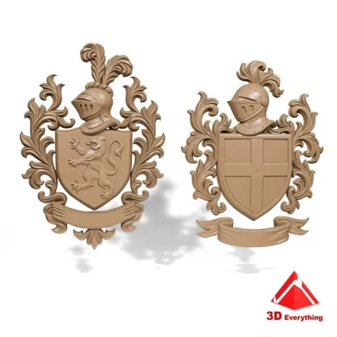Heraldic shields by 3D Everything