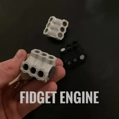 Fidget engine keychain